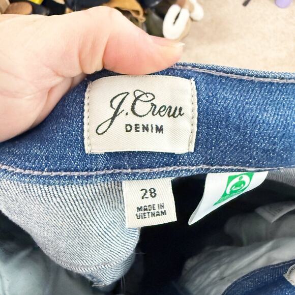 J. Crew Blue 9” Billie Demi Boot Crop Jeans Women's Size 28 EUC Cotton Blend - Picture 5 of 9